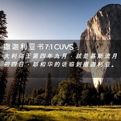 Picture 02 - 撒 迦 利 亚 书 7:1 CUVS - 大 利 乌 王 第 四 年 九 月 ， 就 是 - Bible Verse Picture