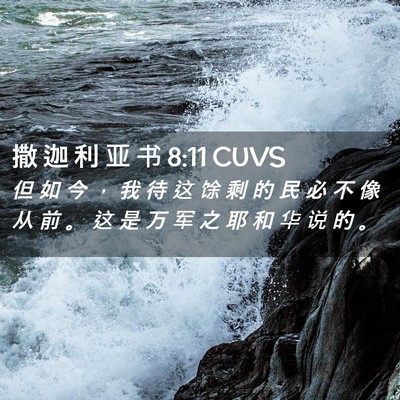 Picture 02 - 撒 迦 利 亚 书 8:11 CUVS - 但 如 今 ， 我 待 这 馀 剩 的 民 必 - Bible Verse Picture