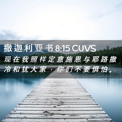 Picture 02 - 撒 迦 利 亚 书 8:15 CUVS - 现 在 我 照 样 定 意 施 恩 与 耶 路 - Bible Verse Picture