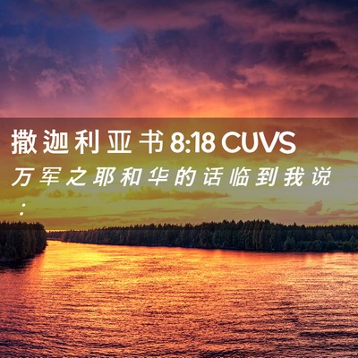 Picture 02 - 撒 迦 利 亚 书 8:18 CUVS - 万 军 之 耶 和 华 的 话 临 到 我 说 - Bible Verse Picture