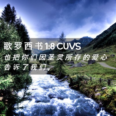 Picture 02 - 歌 罗 西 书 1:8 CUVS - 也 把 你 们 因 圣 灵 所 存 的 爱 心 - Bible Verse Picture