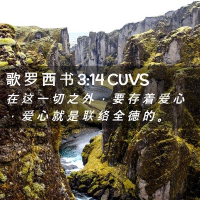 Picture 02 - 歌 罗 西 书 3:14 CUVS - 在 这 一 切 之 外 ， 要 存 着 爱 心 - Bible Verse Picture