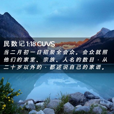Picture 02 - 民 数 记 1:18 CUVS - 当 二 月 初 一 日 招 聚 全 会 众 。 - Bible Verse Picture