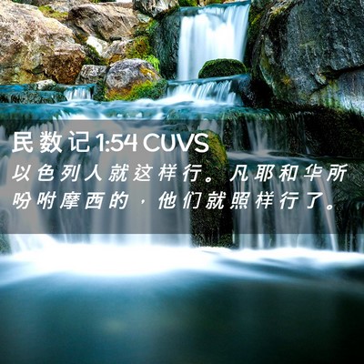 Picture 02 - 民 数 记 1:54 CUVS - 以 色 列 人 就 这 样 行 。 凡 耶 和 - Bible Verse Picture