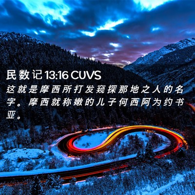 Picture 02 - 民 数 记 13:16 CUVS - 这 就 是 摩 西 所 打 发 窥 探 那 地 - Bible Verse Picture