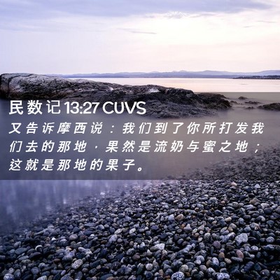 Picture 02 - 民 数 记 13:27 CUVS - 又 告 诉 摩 西 说 ： 我 们 到 了 你 - Bible Verse Picture