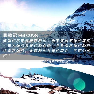 Picture 02 - 民 数 记 14:9 CUVS - 但 你 们 不 可 背 叛 耶 和 华 ， 也 - Bible Verse Picture