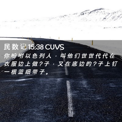 Picture 02 - 民 数 记 15:38 CUVS - 你 吩 咐 以 色 列 人 ， 叫 他 们 世 - Bible Verse Picture