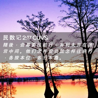 Picture 02 - 民 数 记 2:17 CUVS - 随 後 ， 会 幕 要 往 前 行 ， 有 利 - Bible Verse Picture