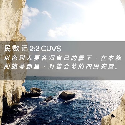 Picture 02 - 民 数 记 2:2 CUVS - 以 色 列 人 要 各 归 自 己 的 纛 下 - Bible Verse Picture