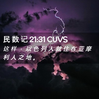 Picture 02 - 民 数 记 21:31 CUVS - 这 样 ， 以 色 列 人 就 住 在 亚 摩 - Bible Verse Picture