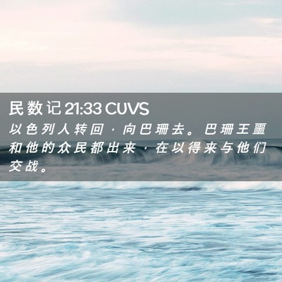 Picture 02 - 民 数 记 21:33 CUVS - 以 色 列 人 转 回 ， 向 巴 珊 去 。 - Bible Verse Picture