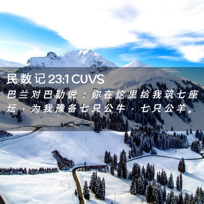 Picture 02 - 民 数 记 23:1 CUVS - 巴 兰 对 巴 勒 说 ： 你 在 这 里 给 - Bible Verse Picture