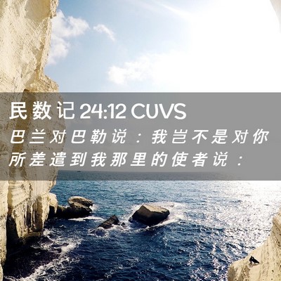 Picture 02 - 民 数 记 24:12 CUVS - 巴 兰 对 巴 勒 说 ： 我 岂 不 是 对 - Bible Verse Picture