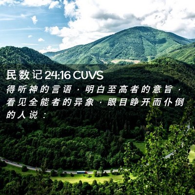 Picture 02 - 民 数 记 24:16 CUVS - 得 听 神 的 言 语 ， 明 白 至 高 者 - Bible Verse Picture