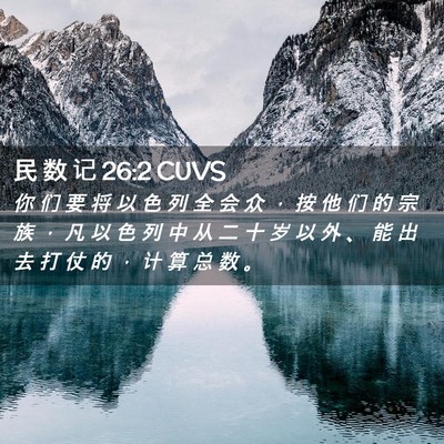 Picture 02 - 民 数 记 26:2 CUVS - 你 们 要 将 以 色 列 全 会 众 ， 按 - Bible Verse Picture