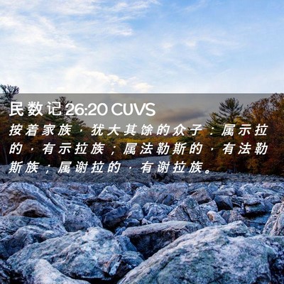 Picture 02 - 民 数 记 26:20 CUVS - 按 着 家 族 ， 犹 大 其 馀 的 众 子 - Bible Verse Picture