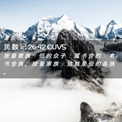 Picture 02 - 民 数 记 26:42 CUVS - 按 着 家 族 ， 但 的 众 子 ： 属 书 - Bible Verse Picture