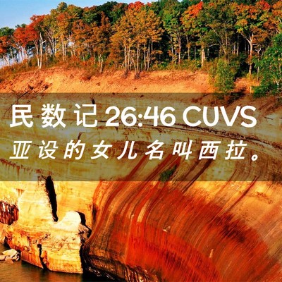 Picture 02 - 民 数 记 26:46 CUVS - 亚 设 的 女 儿 名 叫 西 拉 - Bible Verse Picture
