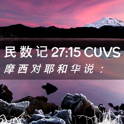 Picture 02 - 民 数 记 27:15 CUVS - 摩 西 对 耶 和 华 说 - Bible Verse Picture