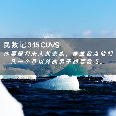 Picture 02 - 民 数 记 3:15 CUVS - 你 要 照 利 未 人 的 宗 族 、 家 室 - Bible Verse Picture