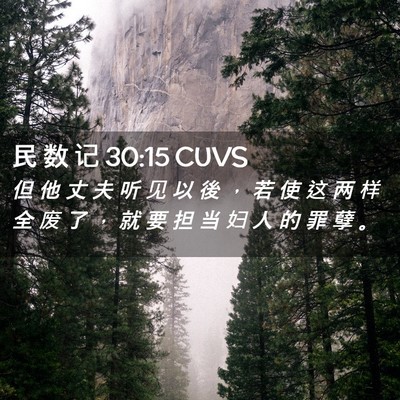 Picture 02 - 民 数 记 30:15 CUVS - 但 他 丈 夫 听 见 以 後 ， 若 使 这 - Bible Verse Picture