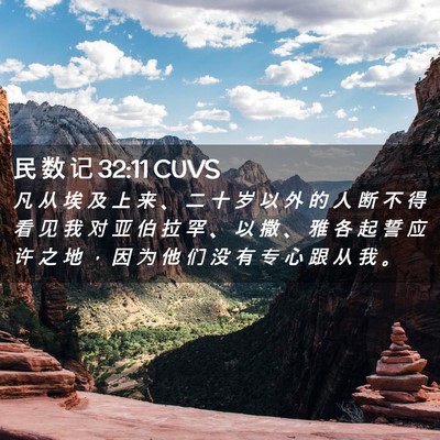 Picture 02 - 民 数 记 32:11 CUVS - 凡 从 埃 及 上 来 、 二 十 岁 以 外 - Bible Verse Picture