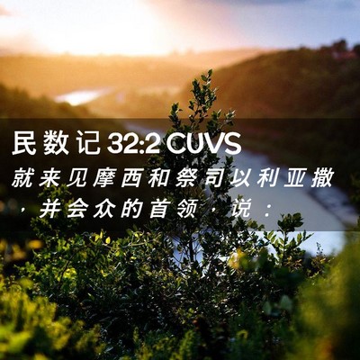 Picture 02 - 民 数 记 32:2 CUVS - 就 来 见 摩 西 和 祭 司 以 利 亚 撒 - Bible Verse Picture