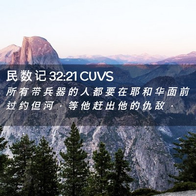 Picture 02 - 民 数 记 32:21 CUVS - 所 有 带 兵 器 的 人 都 要 在 耶 和 - Bible Verse Picture