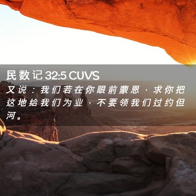 Picture 02 - 民 数 记 32:5 CUVS - 又 说 ： 我 们 若 在 你 眼 前 蒙 恩 - Bible Verse Picture