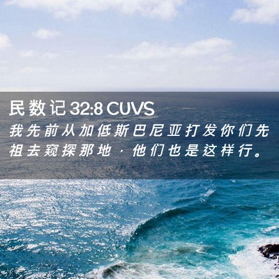 Picture 02 - 民 数 记 32:8 CUVS - 我 先 前 从 加 低 斯 巴 尼 亚 打 发 - Bible Verse Picture