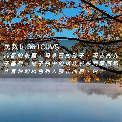 Picture 02 - 民 数 记 36:1 CUVS - 约 瑟 的 後 裔 ， 玛 拿 西 的 孙 子 - Bible Verse Picture