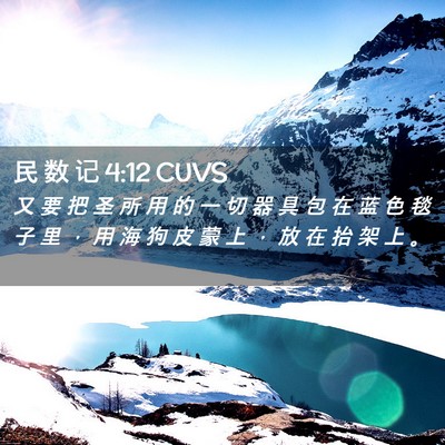 Picture 02 - 民 数 记 4:12 CUVS - 又 要 把 圣 所 用 的 一 切 器 具 包 - Bible Verse Picture
