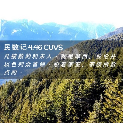 Picture 02 - 民 数 记 4:46 CUVS - 凡 被 数 的 利 未 人 ， 就 是 摩 西 - Bible Verse Picture