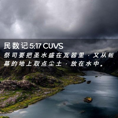 Picture 02 - 民 数 记 5:17 CUVS - 祭 司 要 把 圣 水 盛 在 瓦 器 里 ， - Bible Verse Picture