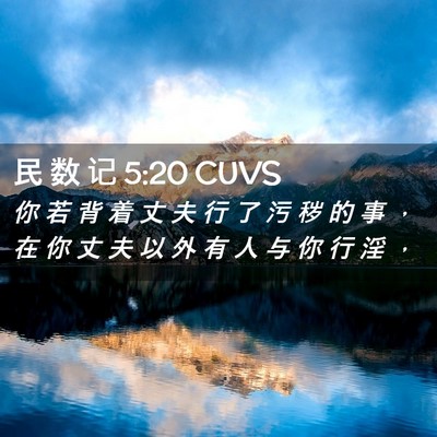 Picture 02 - 民 数 记 5:20 CUVS - 你 若 背 着 丈 夫 行 了 污 秽 的 事 - Bible Verse Picture