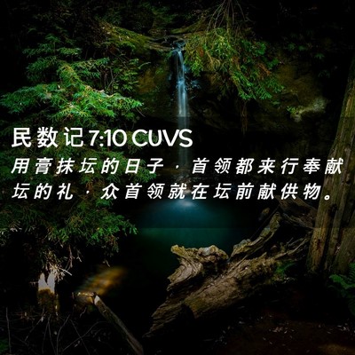 Picture 02 - 民 数 记 7:10 CUVS - 用 膏 抹 坛 的 日 子 ， 首 领 都 来 - Bible Verse Picture