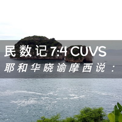 Picture 02 - 民 数 记 7:4 CUVS - 耶 和 华 晓 谕 摩 西 说 - Bible Verse Picture