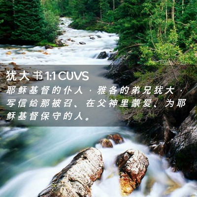 Picture 02 - 犹 大 书 1:1 CUVS - 耶 稣 基 督 的 仆 人 ， 雅 各 的 弟 - Bible Verse Picture