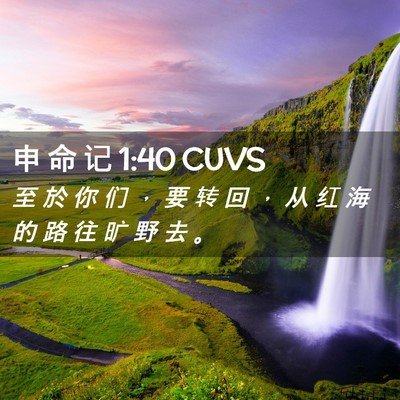 Picture 02 - 申 命 记 1:40 CUVS - 至 於 你 们 ， 要 转 回 ， 从 红 海 - Bible Verse Picture