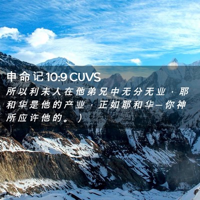 Picture 02 - 申 命 记 10:9 CUVS - 所 以 利 未 人 在 他 弟 兄 中 无 分 - Bible Verse Picture