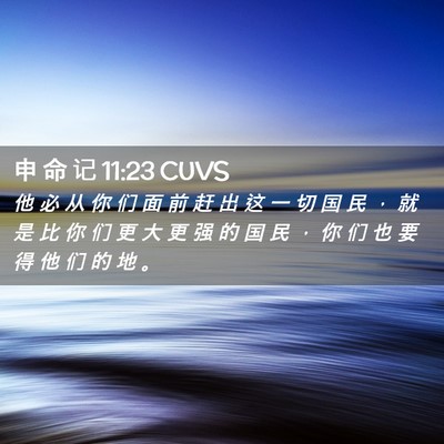 Picture 02 - 申 命 记 11:23 CUVS - 他 必 从 你 们 面 前 赶 出 这 一 切 - Bible Verse Picture