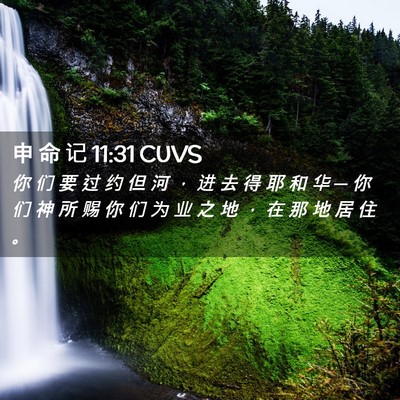 Picture 02 - 申 命 记 11:31 CUVS - 你 们 要 过 约 但 河 ， 进 去 得 耶 - Bible Verse Picture
