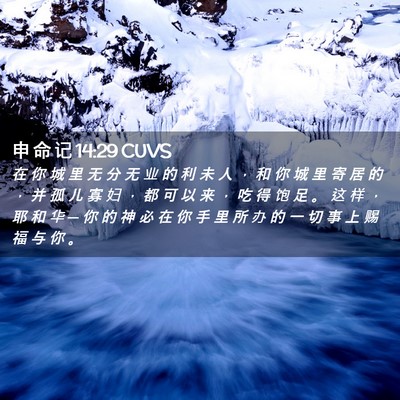 Picture 02 - 申 命 记 14:29 CUVS - 在 你 城 里 无 分 无 业 的 利 未 人 - Bible Verse Picture