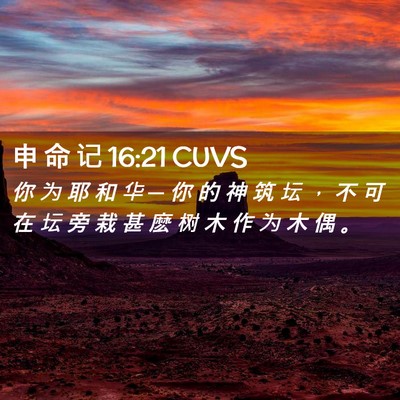 Picture 02 - 申 命 记 16:21 CUVS - 你 为 耶 和 华 ─ 你 的 神 筑 坛 ， - Bible Verse Picture