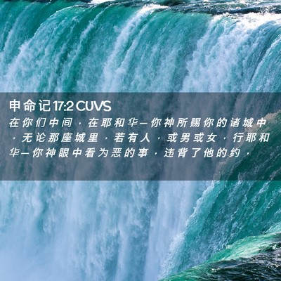 Picture 02 - 申 命 记 17:2 CUVS - 在 你 们 中 间 ， 在 耶 和 华 ─ 你 - Bible Verse Picture