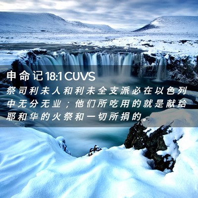 Picture 02 - 申 命 记 18:1 CUVS - 祭 司 利 未 人 和 利 未 全 支 派 必 - Bible Verse Picture