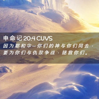 Picture 02 - 申 命 记 20:4 CUVS - 因 为 耶 和 华 ─ 你 们 的 神 与 你 - Bible Verse Picture