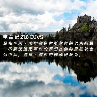 Picture 02 - 申 命 记 21:8 CUVS - 耶 和 华 阿 ， 求 你 赦 免 你 所 救 - Bible Verse Picture