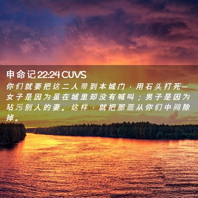 Picture 02 - 申 命 记 22:24 CUVS - 你 们 就 要 把 这 二 人 带 到 本 城 - Bible Verse Picture